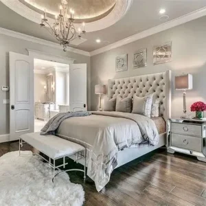Gray/White bedroom